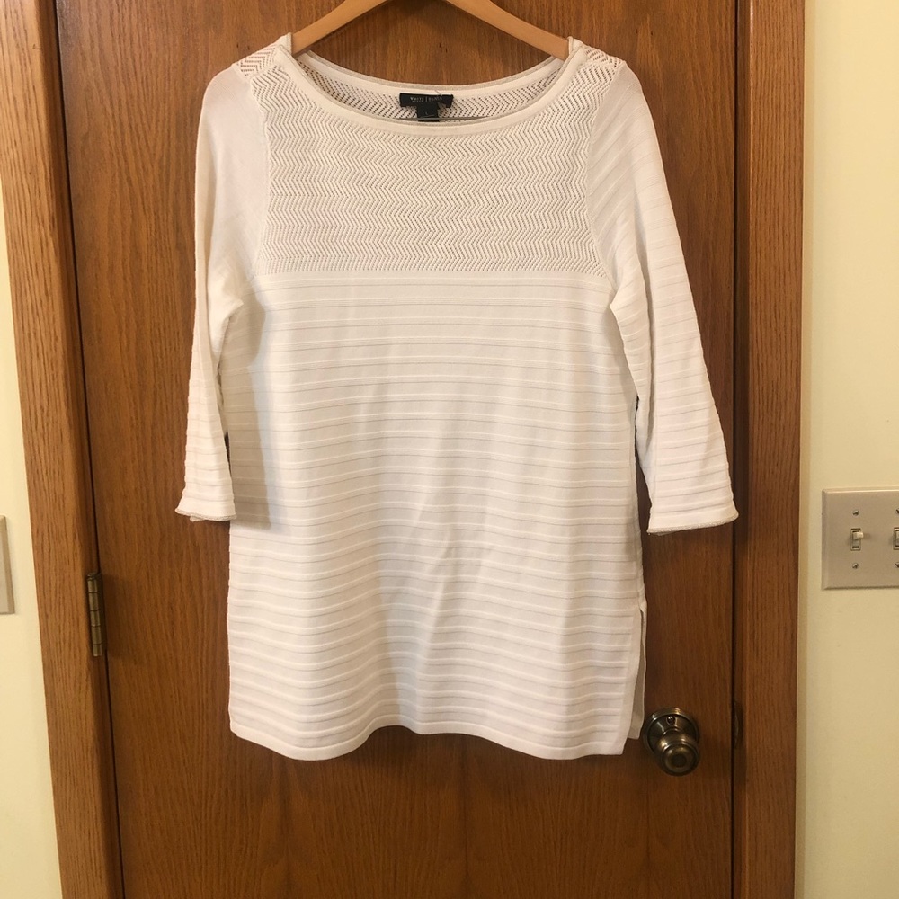 White House Black Market 3/4 Sleeve Sweater Large